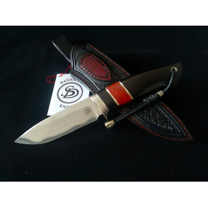 ОФІЦЕРСЬКИЙ ніж ручної роботи майстра СЕРГІЯ ДРОЗДА, сталь - ламінат в центрі Ді103 СРМ в обкладинках 95Х18, 65-66 HRC. Photo 2